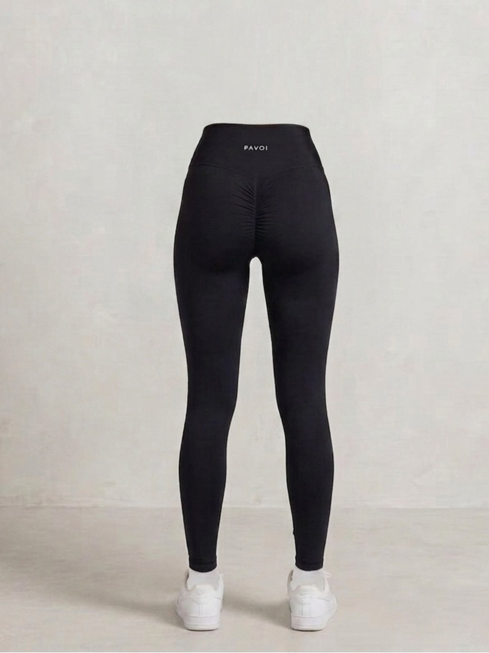 PAVOI High-Waist Scrunch Leggings - Black
